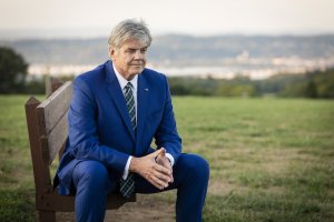 Dr Boyle sits in stillness